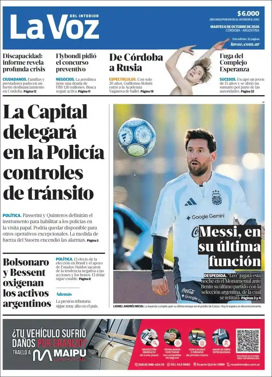 Estudios Max | EL MOLLENSE - Tapa del diario La Voz