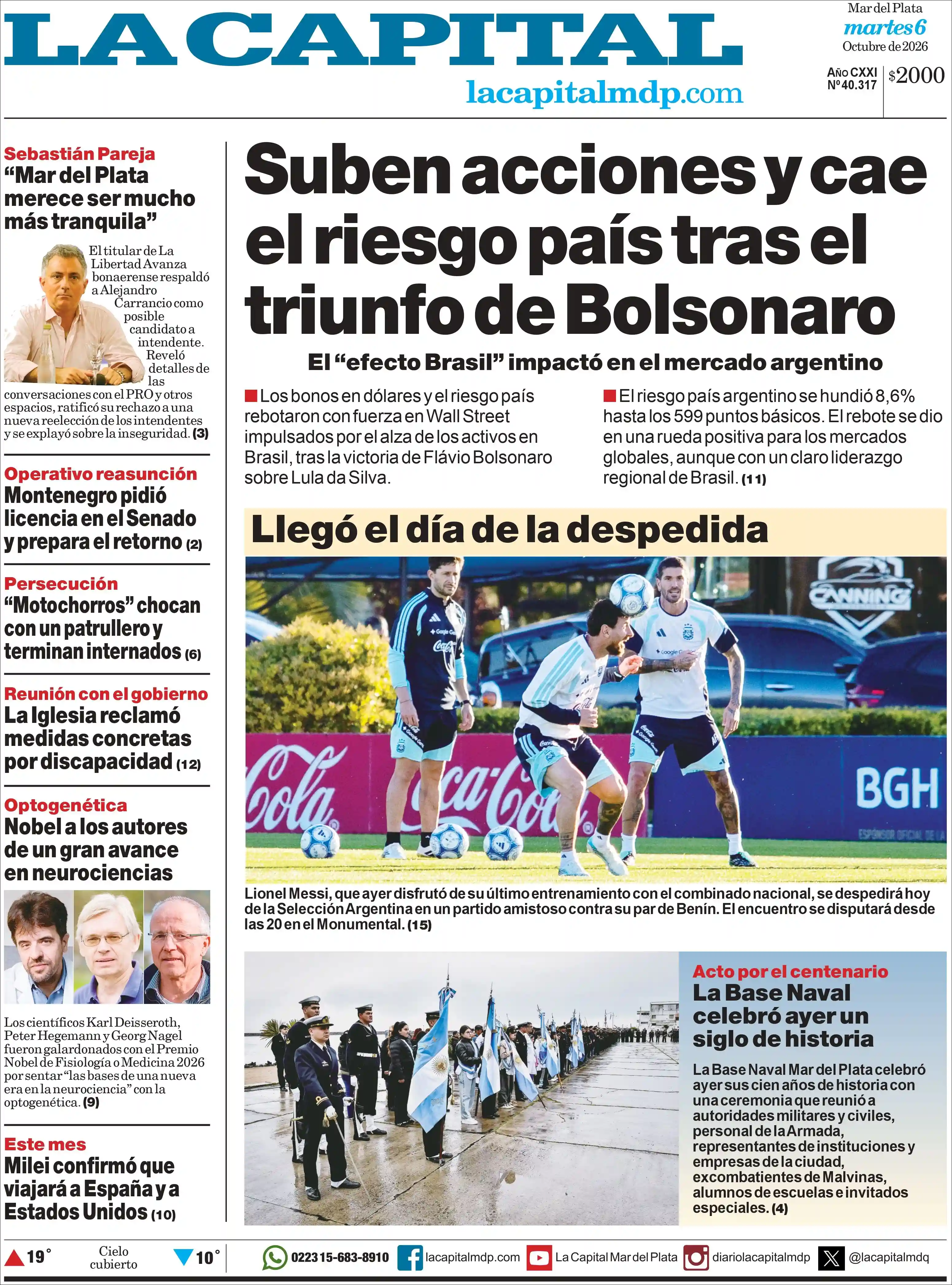 Estudios Max | EL MOLLENSE - Tapa del diario La Capital