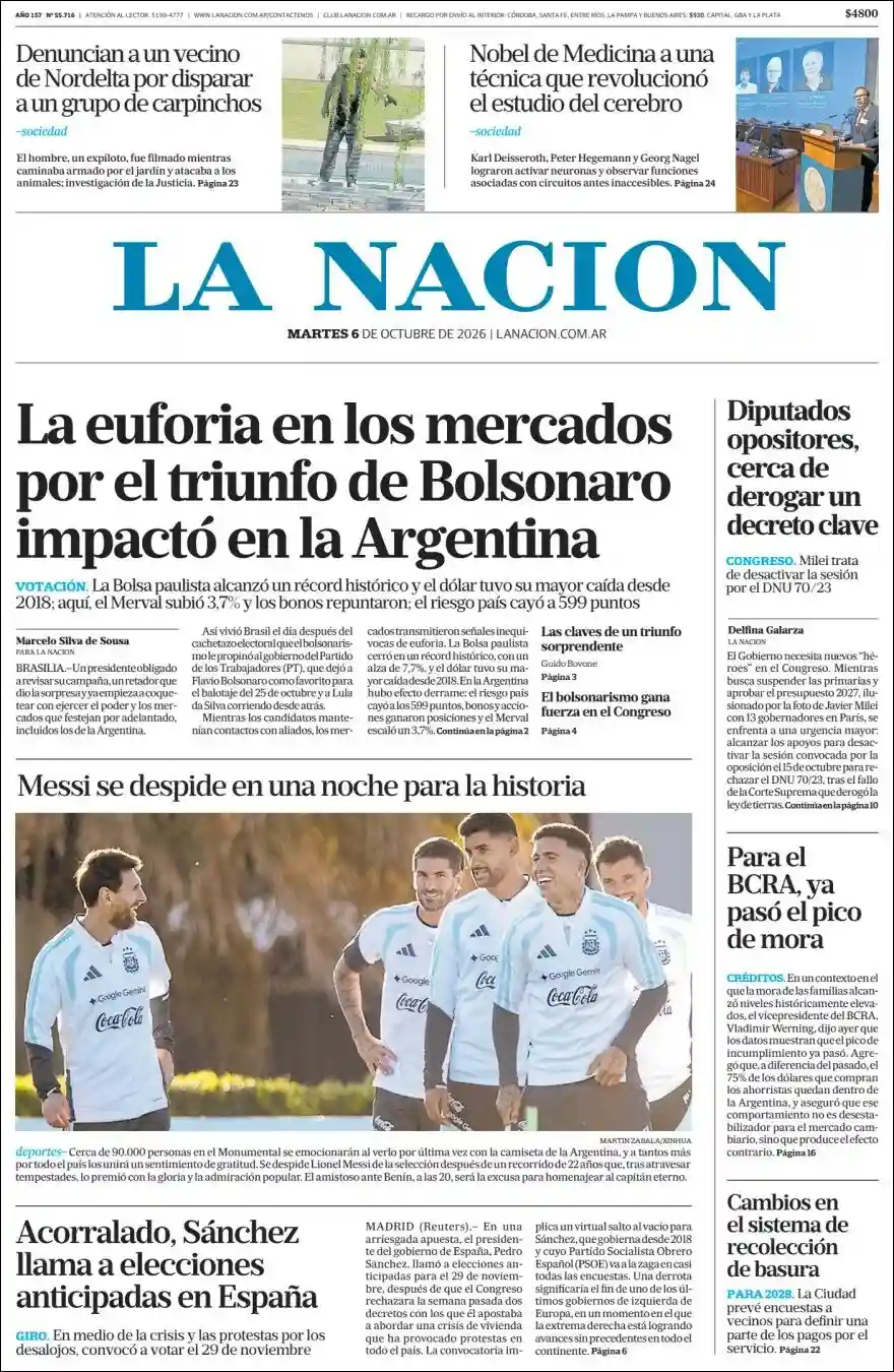 Estudios Max | EL MOLLENSE - Tapa del diario Nacion
