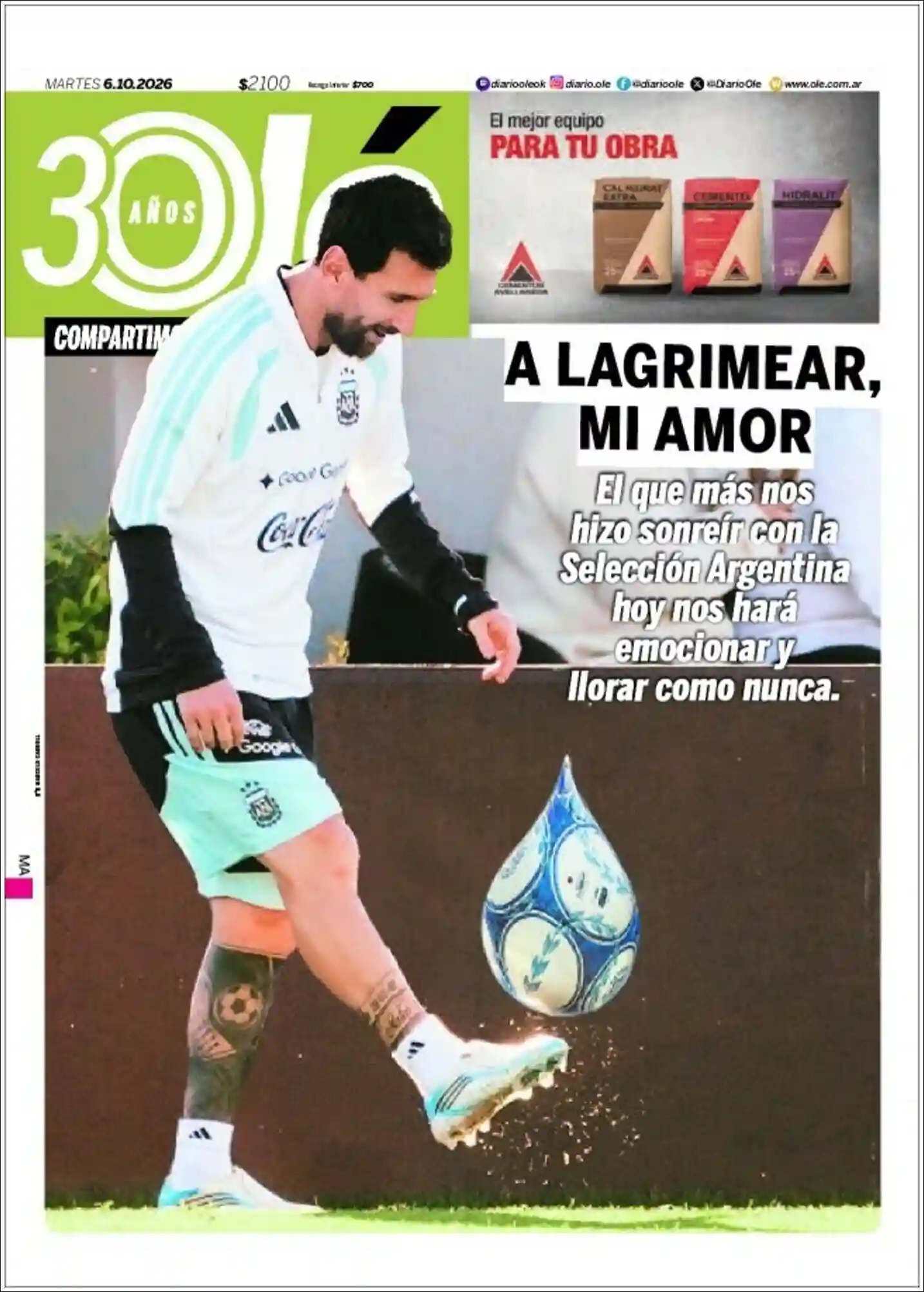 Estudios Max | EL MOLLENSE - Tapa del diario Ole