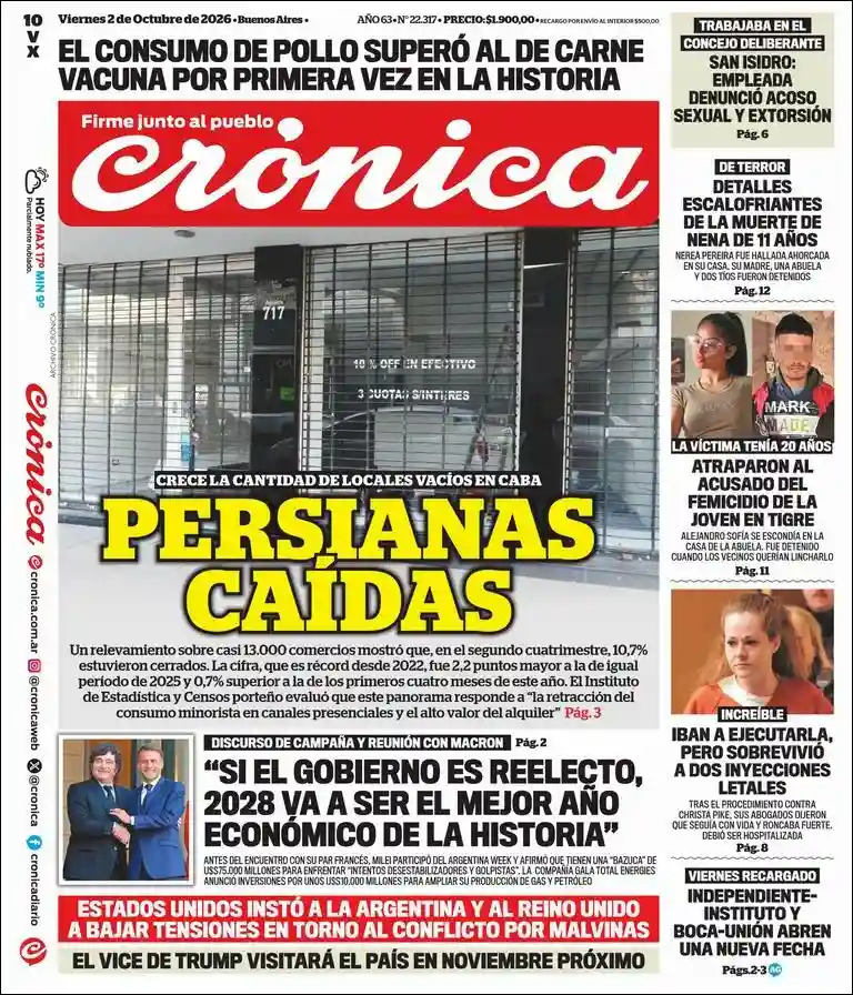 Estudios Max | EL MOLLENSE - Tapa del diario Crónica